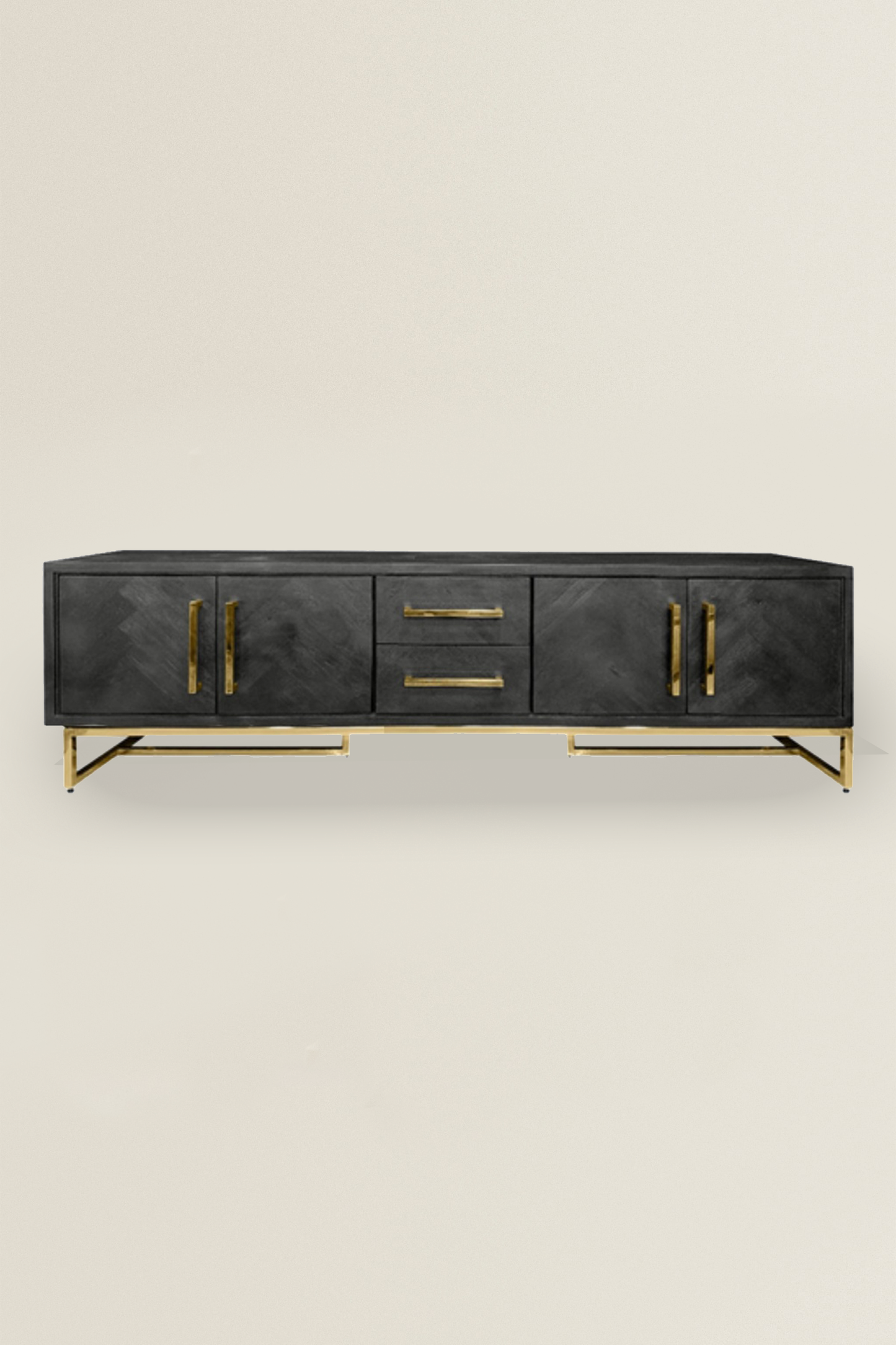 BONITO TV CABINET WITH DRAWERS 180x40 + GOLD