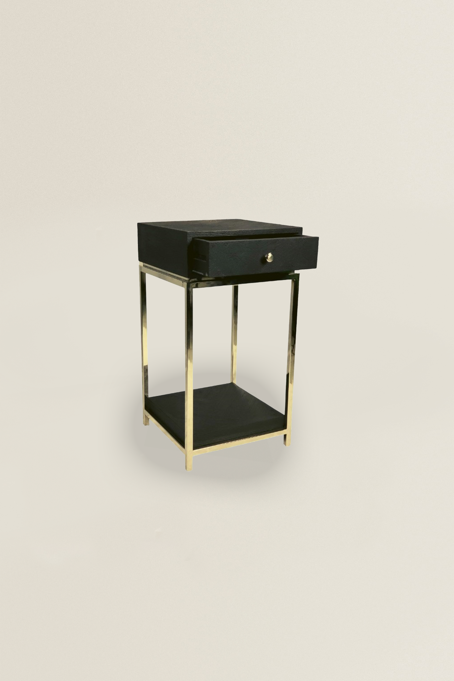 BLACK BONITO END TABLE GOLD 40X40X75CM